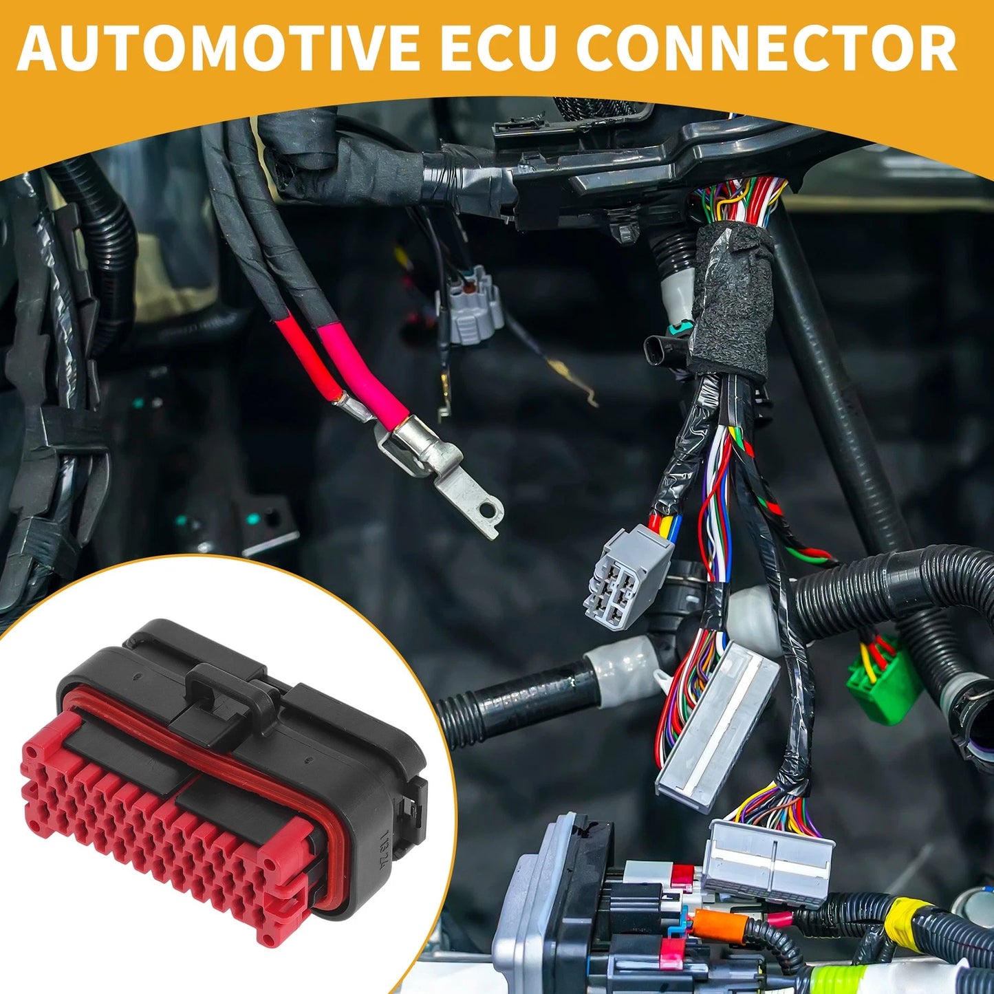 35 Pin ECU Connector Terminals Plug Socket Housing for Car Boat (1Pc)