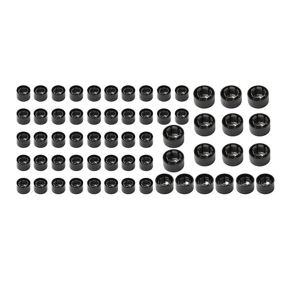 Engine Bolt Caps Cover Kit Black for Harley Twin Cam Road Glide (1999-2006)
