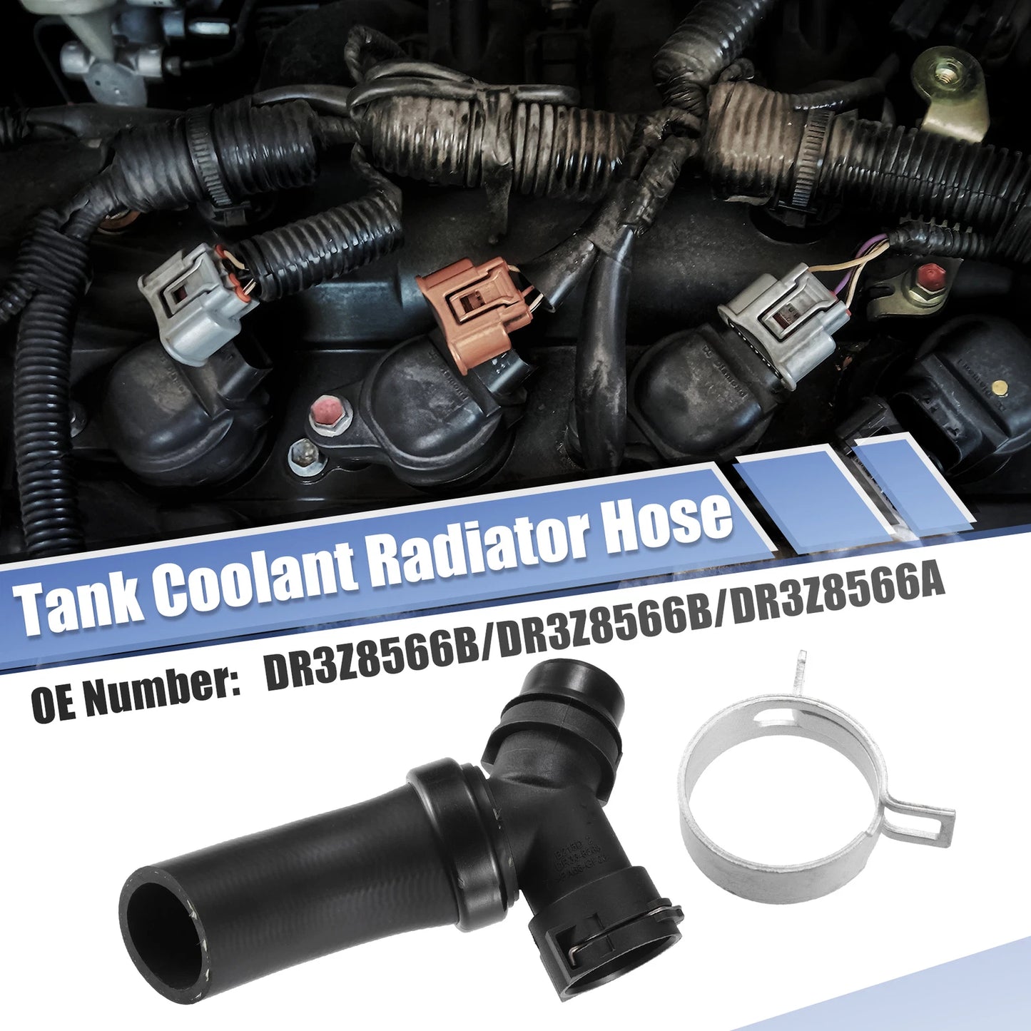 Heater Hose Radiator Expansion Tank Pipe for Ford F-150 (2011–2019) No.DR3Z8566B
