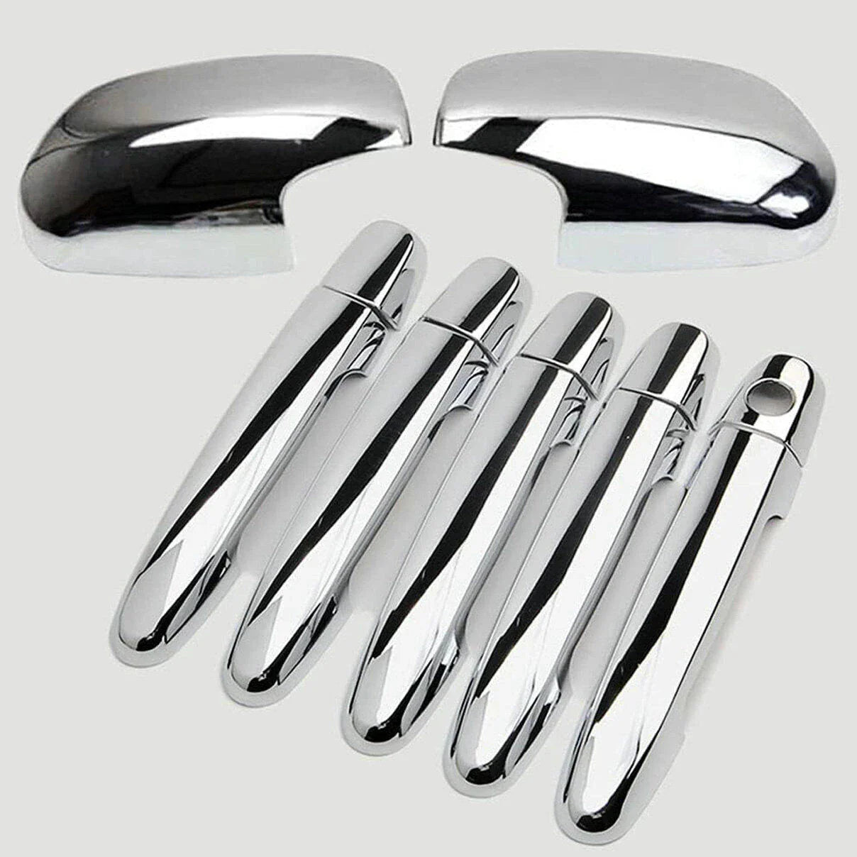 12PCS Chrome Door Handle Mirror Cap Cover Trim for Toyota RAV4 (2006-2012)