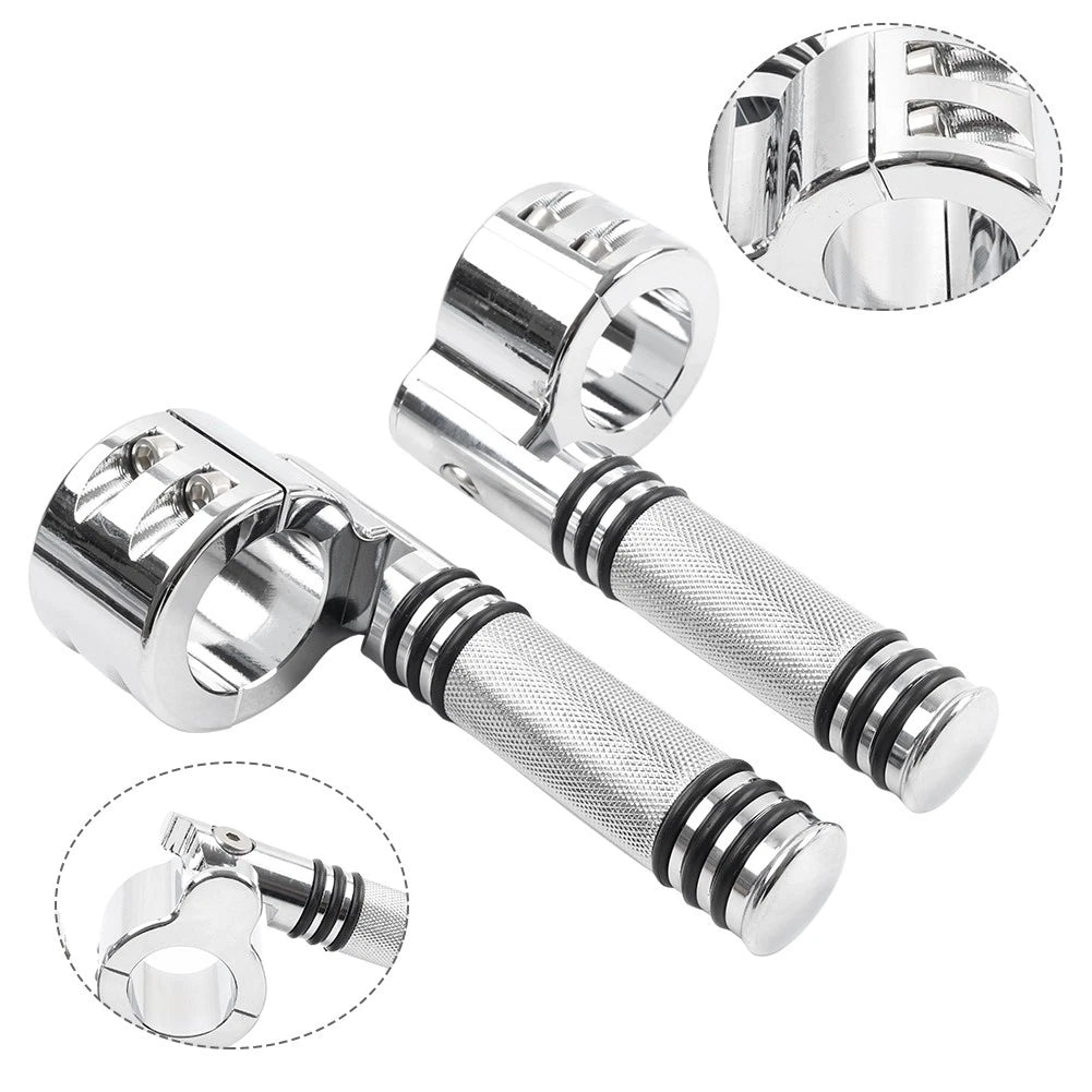 1-1/4" Engine Crash Bar Footpeg Clamp for Harley (Chrome)