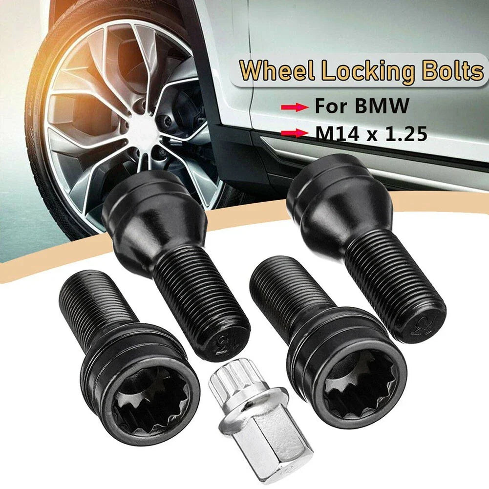 Wheel Locking Bolts LUG NUTS Stainless Steel 1 x Key