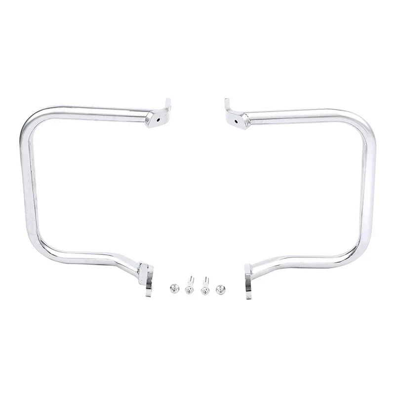 Chrome/Black Saddlebag Guard Rail Crash Bar for Harley FLST FLSTC (2000-2017)