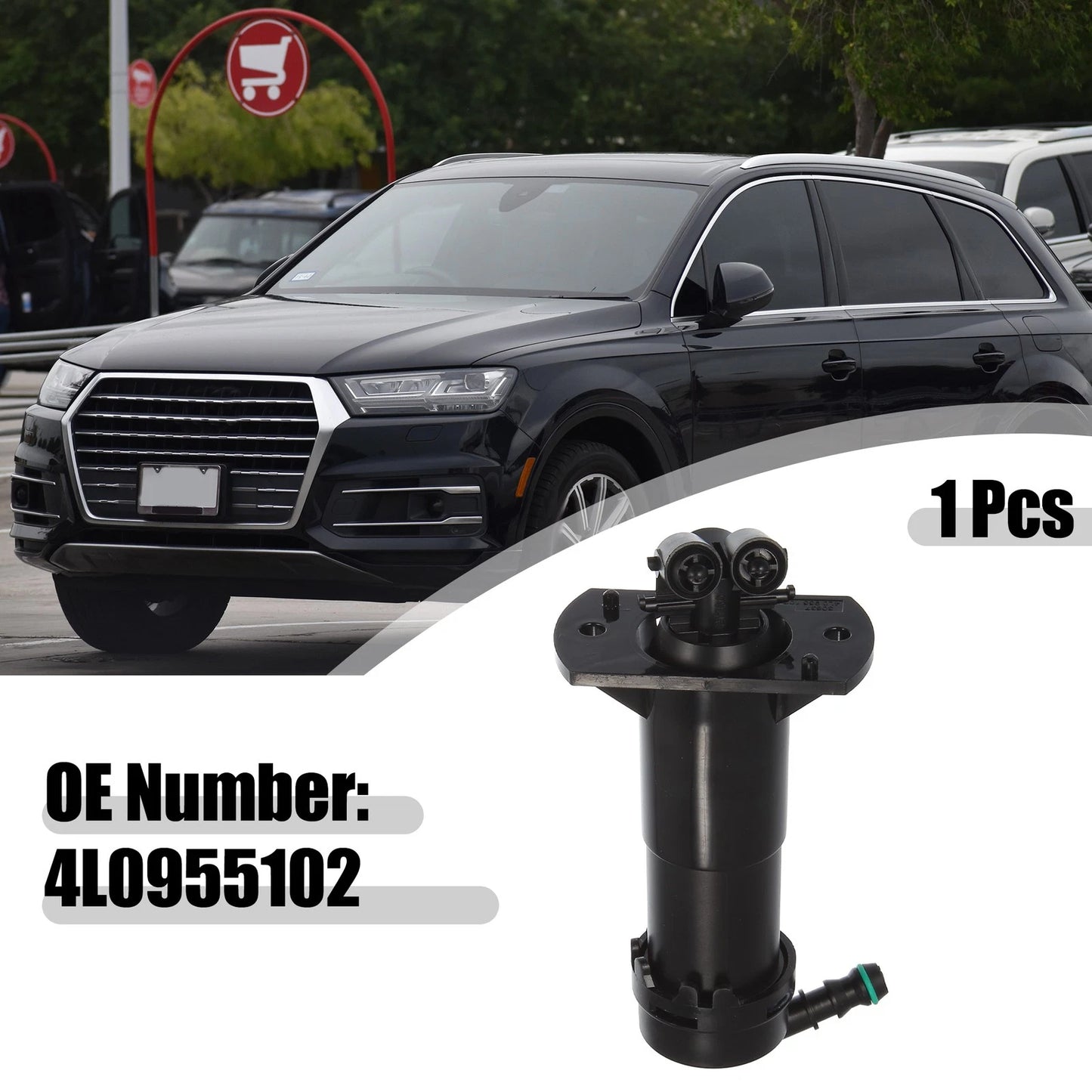 Front Right Headlight Washer Nozzle for Audi Q7 (2011–2015) 8R0955985A