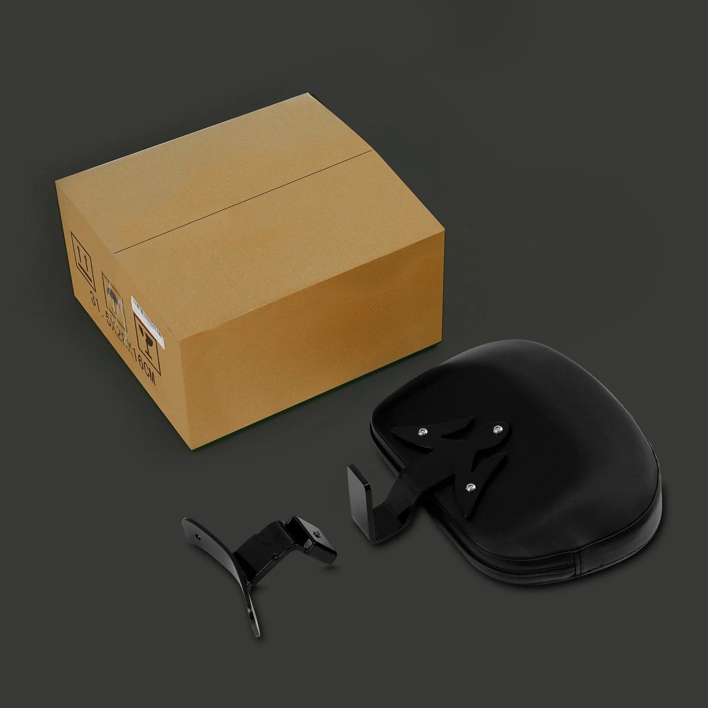 Black Front Driver Backrest Pad for Harley Touring Road Glide (2009-2023)