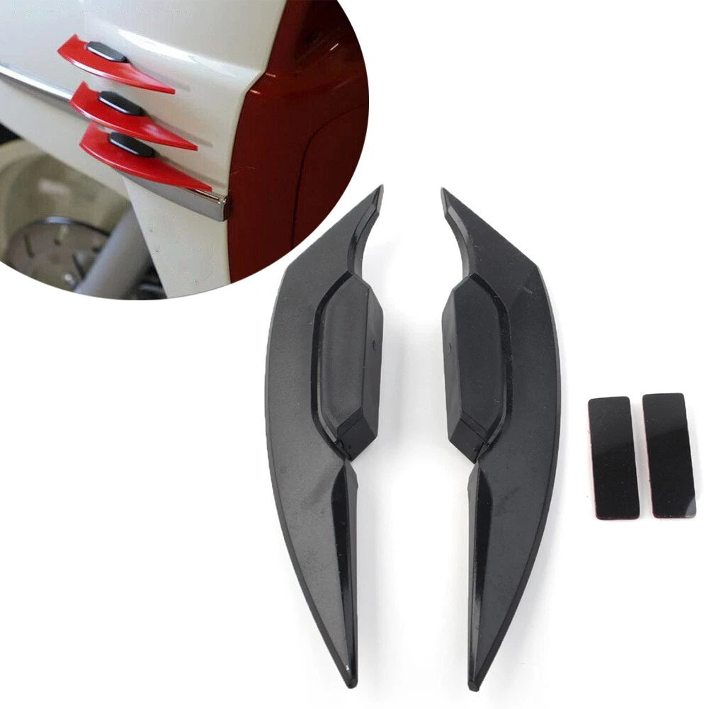 Fairing Winglets Side Spoiler Deflector Air Wing Kit Universal Pair Black