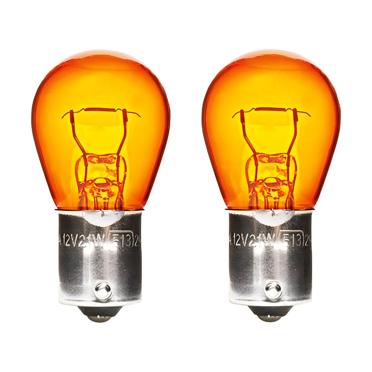 2X Amber Bayonet Globe Bulb