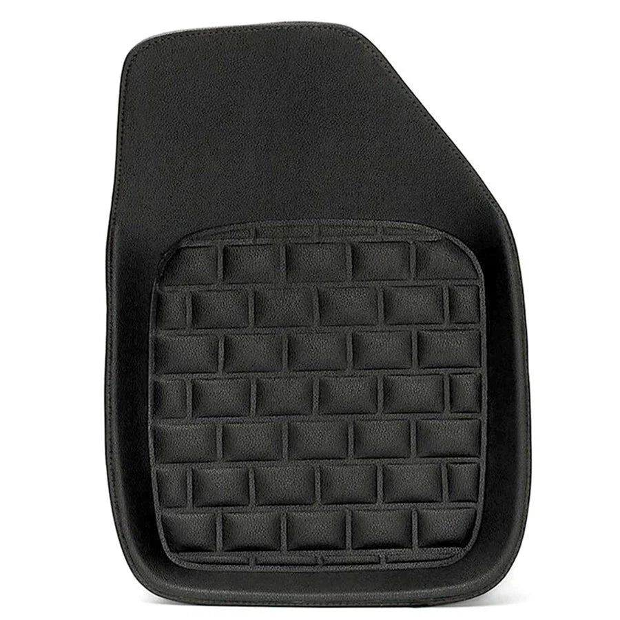 5 x Black PU Leather All Weather Car Floor Mats for Front & Rear