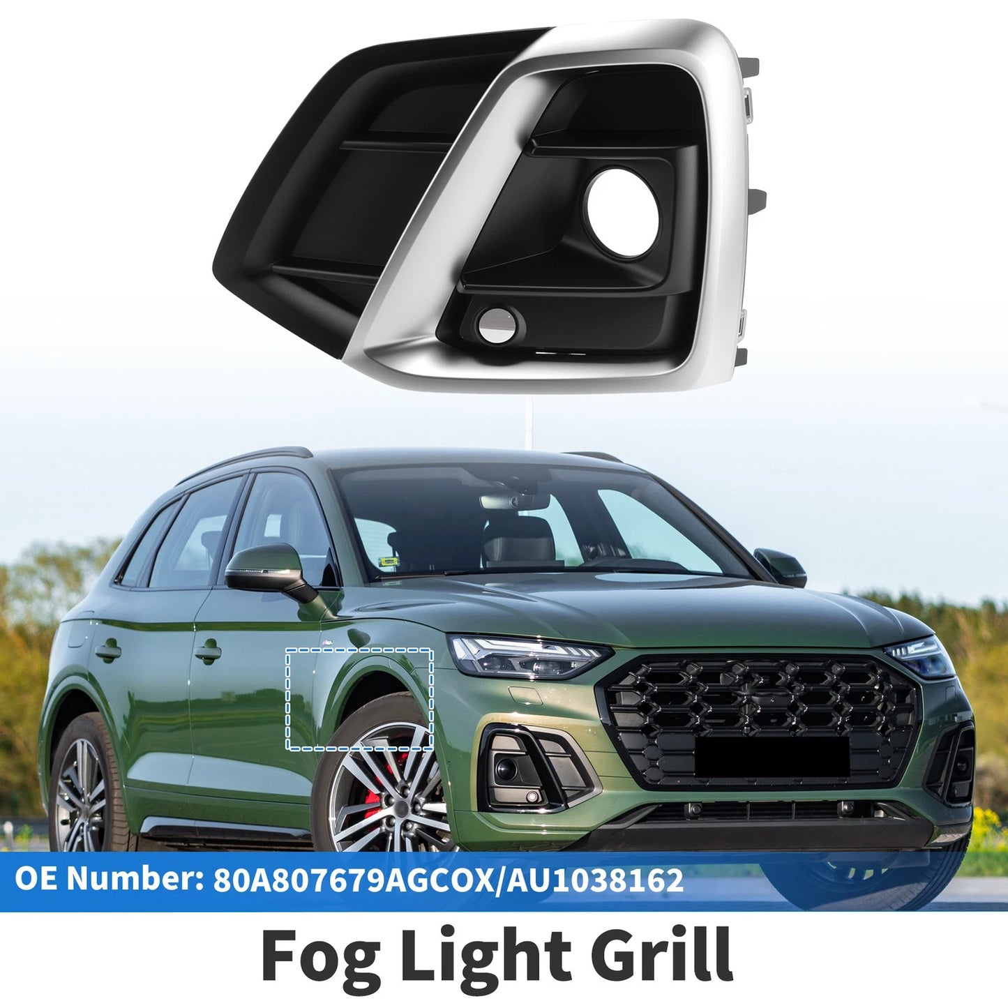 Fog Light Grille No.80A807679AGCOX for Audi Q5/Q5 e (2021–2024)