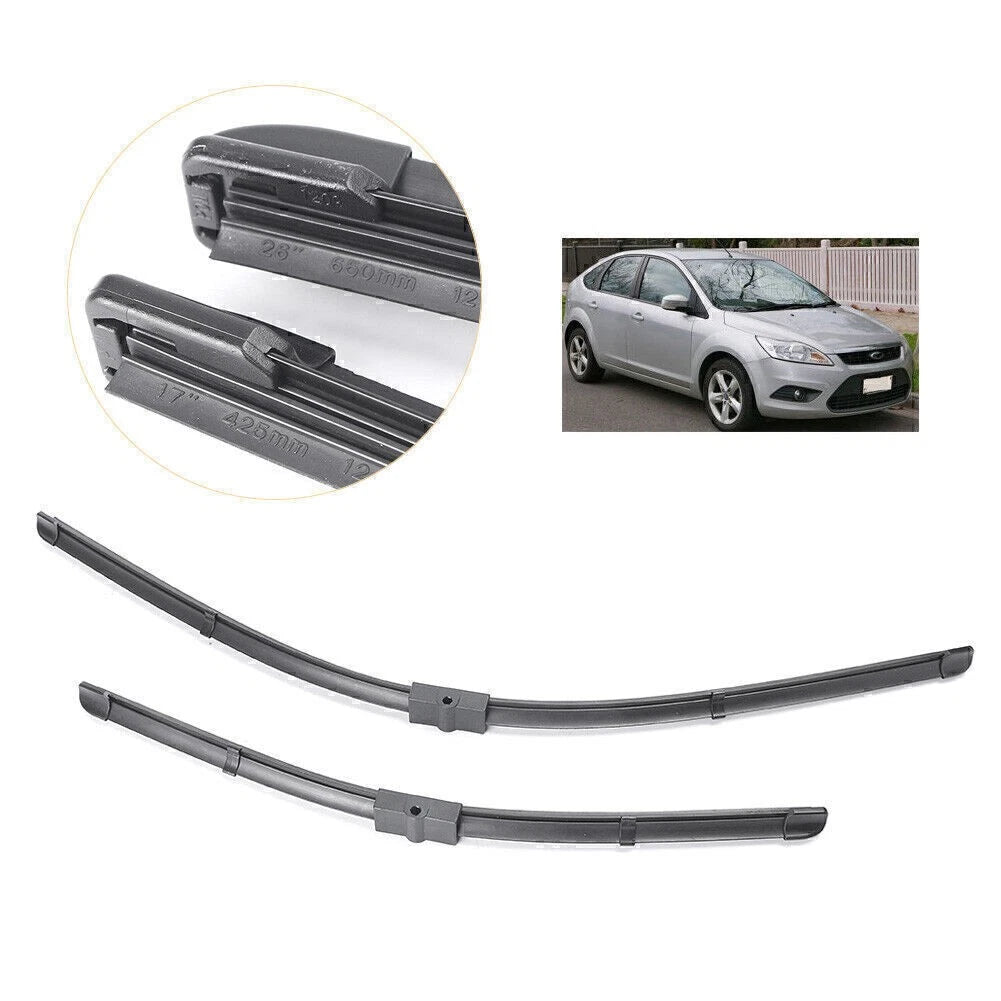 Set of 2 Front Wiper Blades for Ford Focus MK2 (2004–2011)