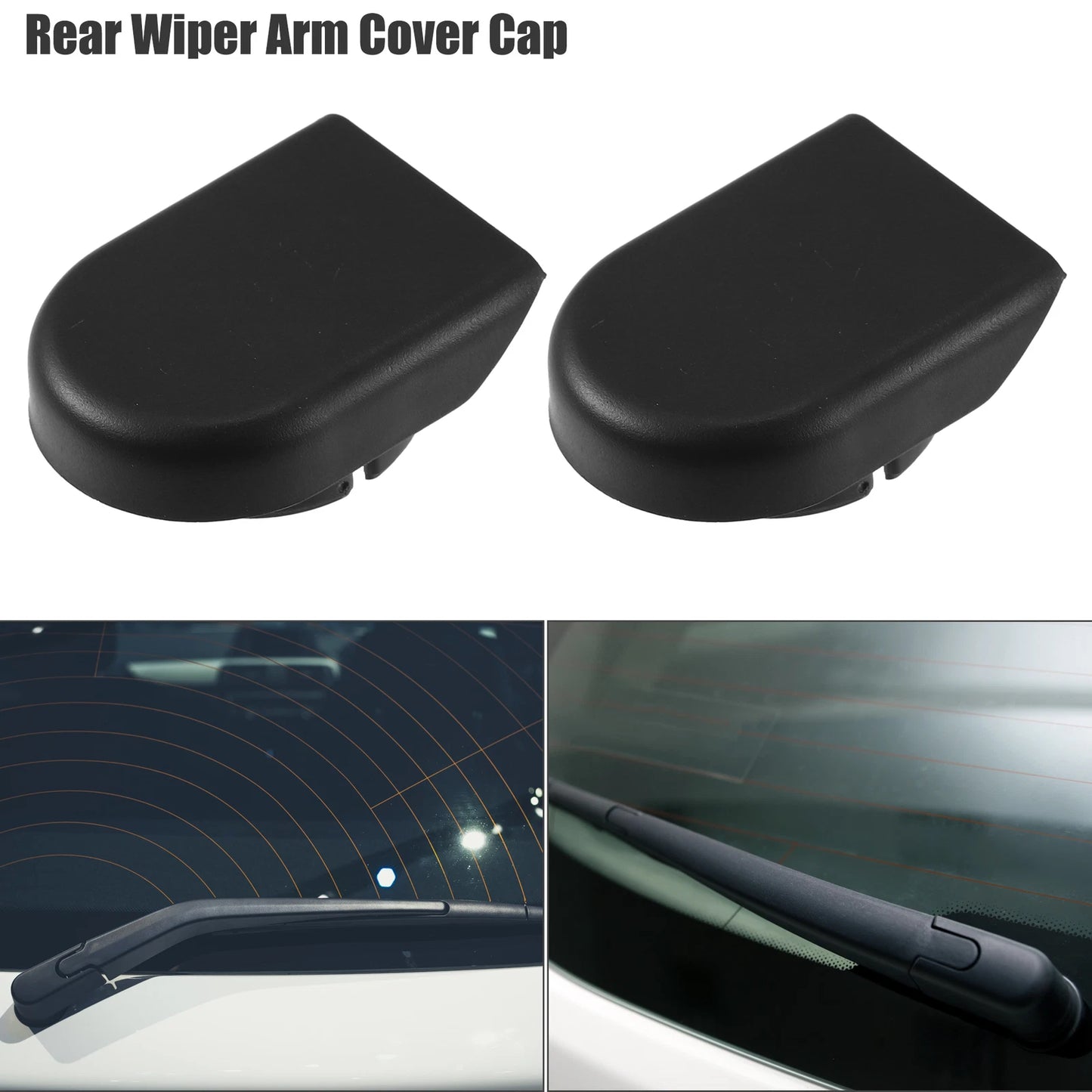 2 Pcs Wiper Arm Nut Cover Cap for Mazda 5, CX-5 (2012–2017) Black
