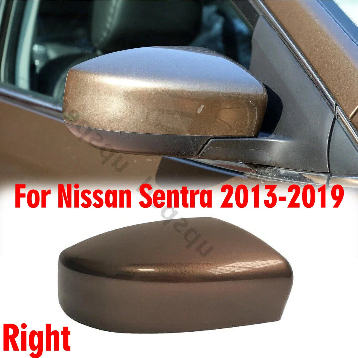 Gold Right Rearview Mirror Cap Cover for Nissan Sentra (2013–2019)