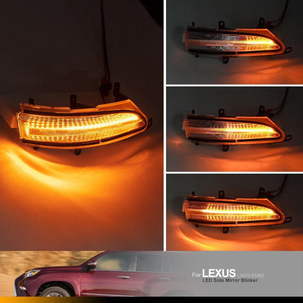 Dynamic Wing Mirror Blinker Turn Signal Lights for Lexus GX (2009–2023)