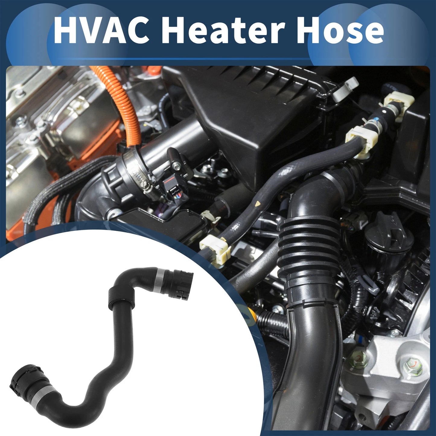 HVAC Heater Hose for BMW X5 3.0i (2001–2006) No. 11537510120 Rubber Black