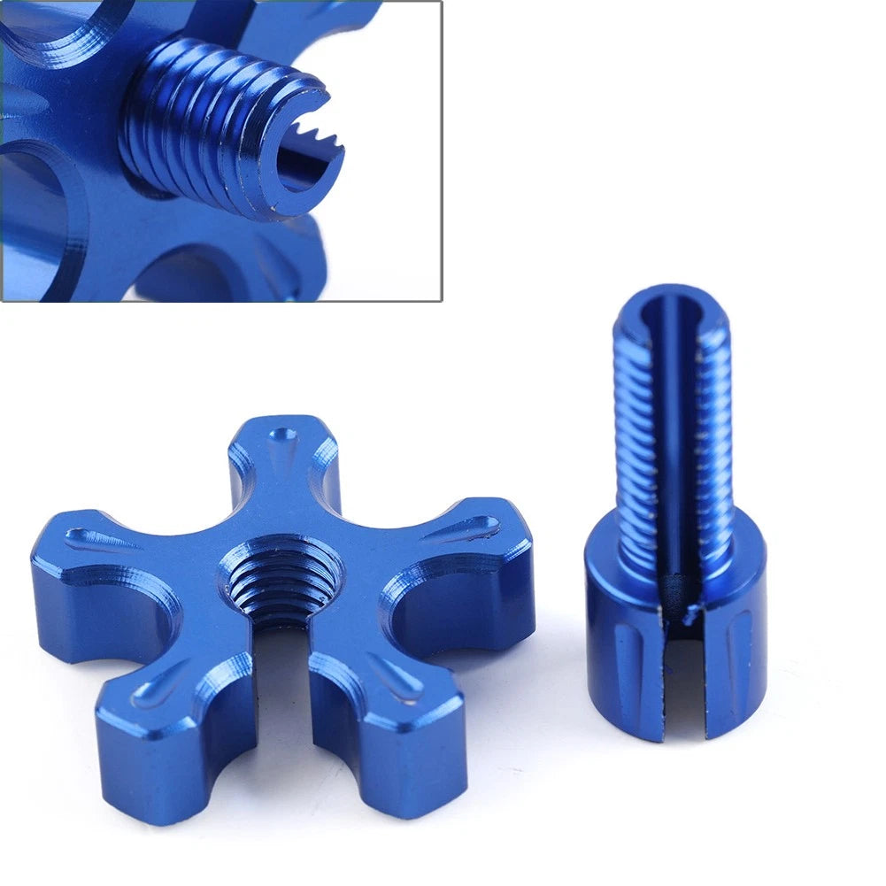 Clutch Cable Wire Adjuster for Yamaha Suzuki Honda BMW (Universal) - Blue