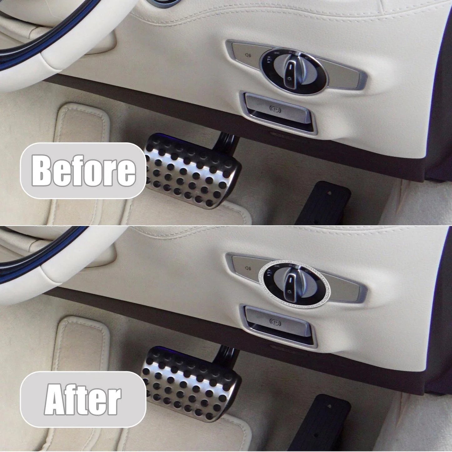Headlight Switch Ring Cover for Mercedes-Benz C250 GLK300 GL400 (2012-2015)