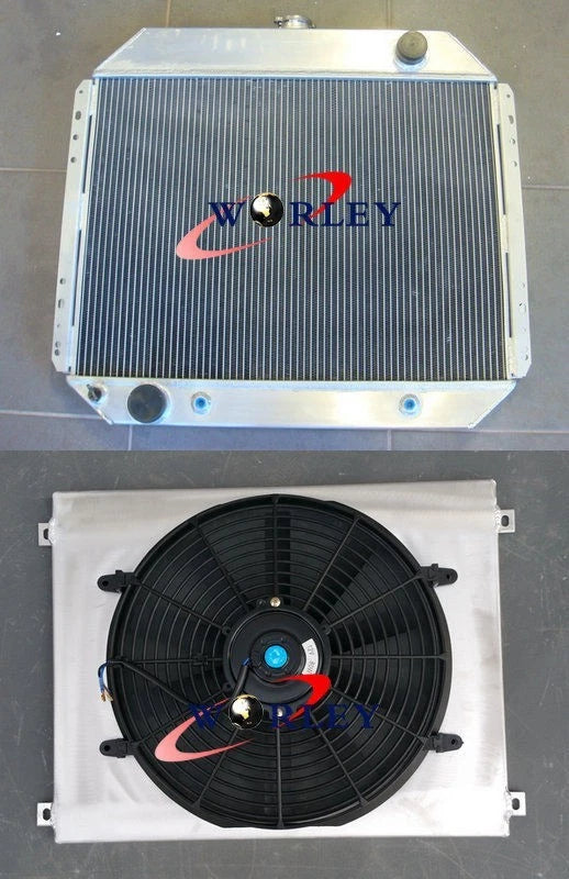 3 Row Radiator with Shroud Fan for Ford F100 F150 F250 F350 Bronco (1966–1979)