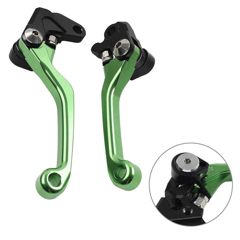 CNC Pivot Brake Clutch Levers for Kawasaki KLX300R (1997–2007) Green