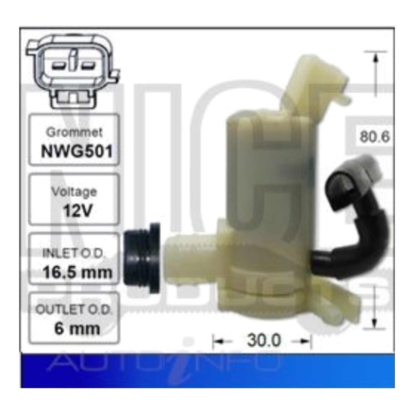 Windscreen Washer Pump for Subaru XV (2012–2017)