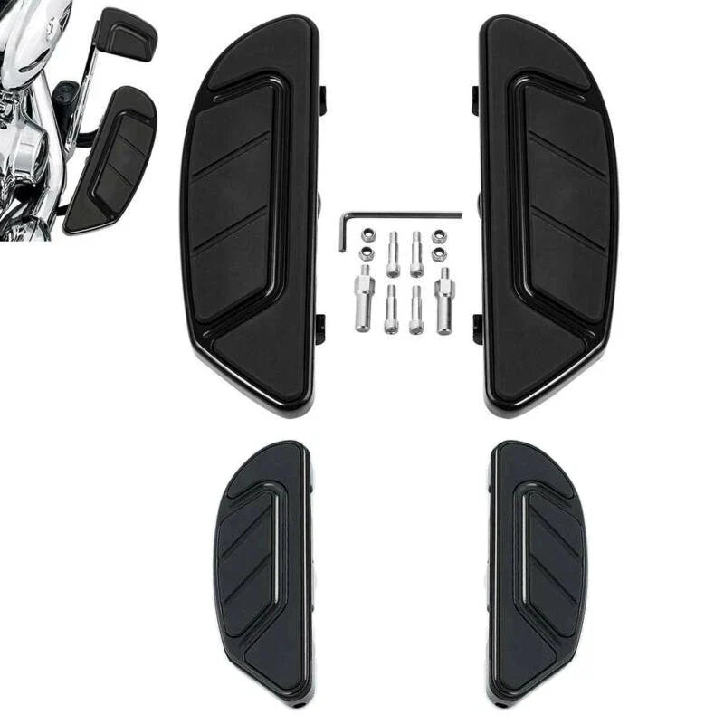 Black Driver & Passenger Footboards for Harley Touring (1986-2024)