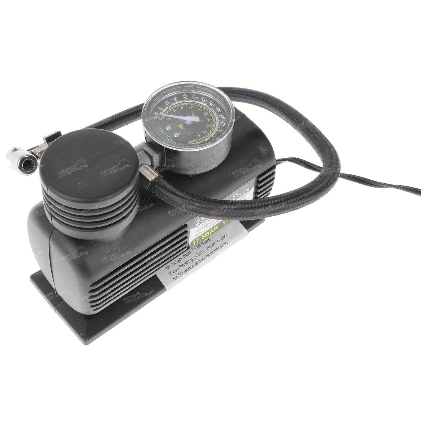 Mini 12V 250PSI 15LPM Air Compressor for Cars, Bikes, Inflatable