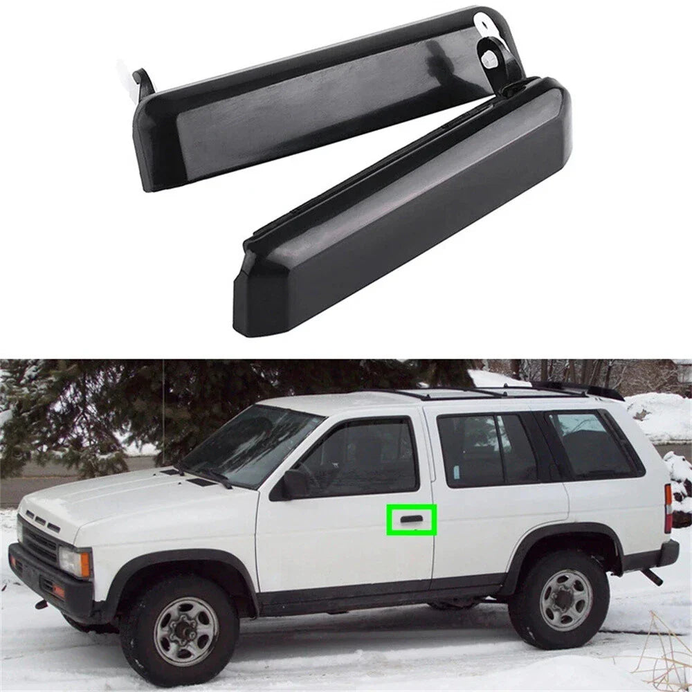 Black Front Door Handle Set for D21 Hardbody Pickup, Pathfinder (1986-1997)