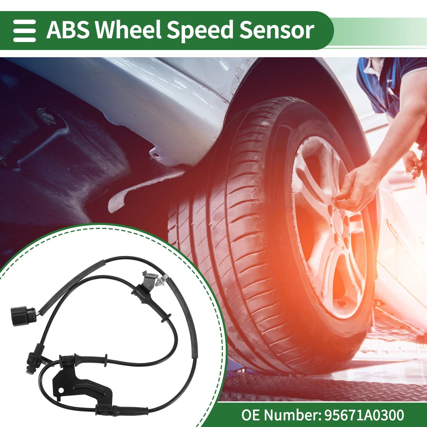 ABS Wheel Speed Sensor No. 95671A0300 for Hyundai Creta (2015–2018)