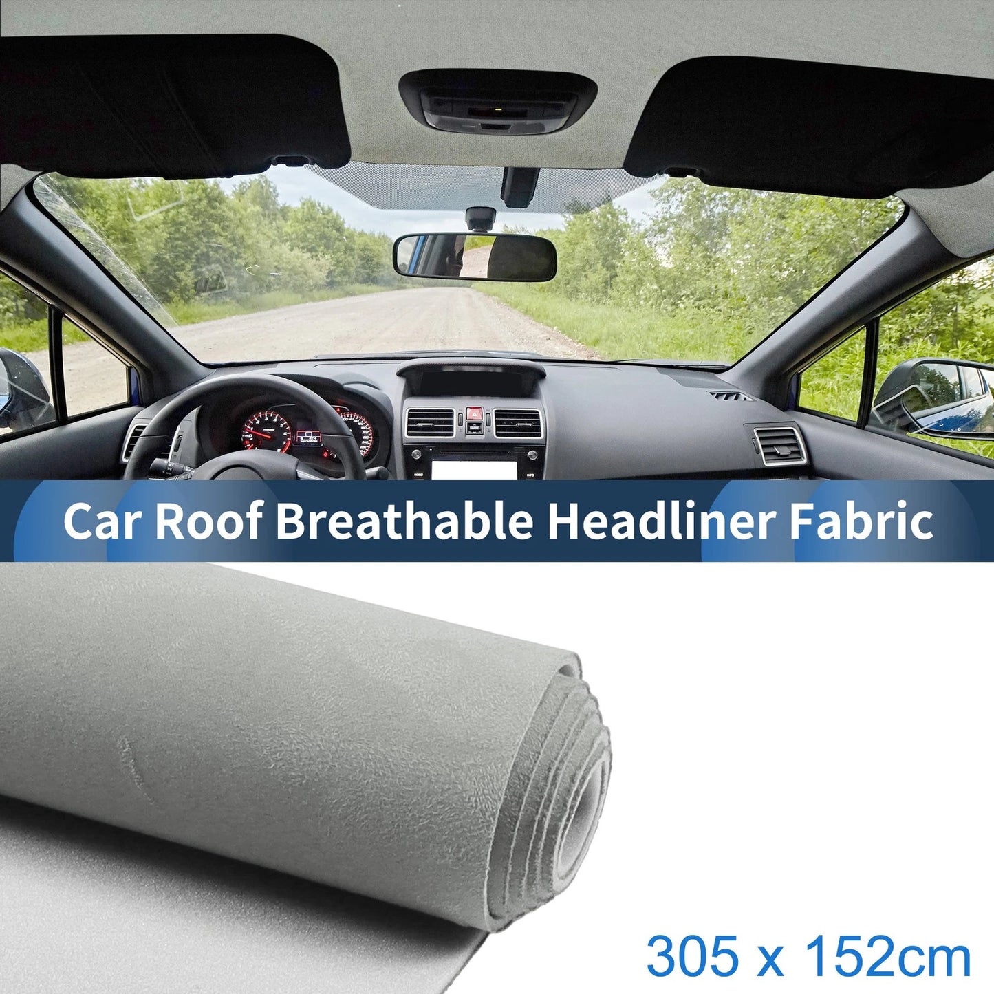 160G Headliner Fabric Foam Backing for Car Roof Repair (Universal Fit)
