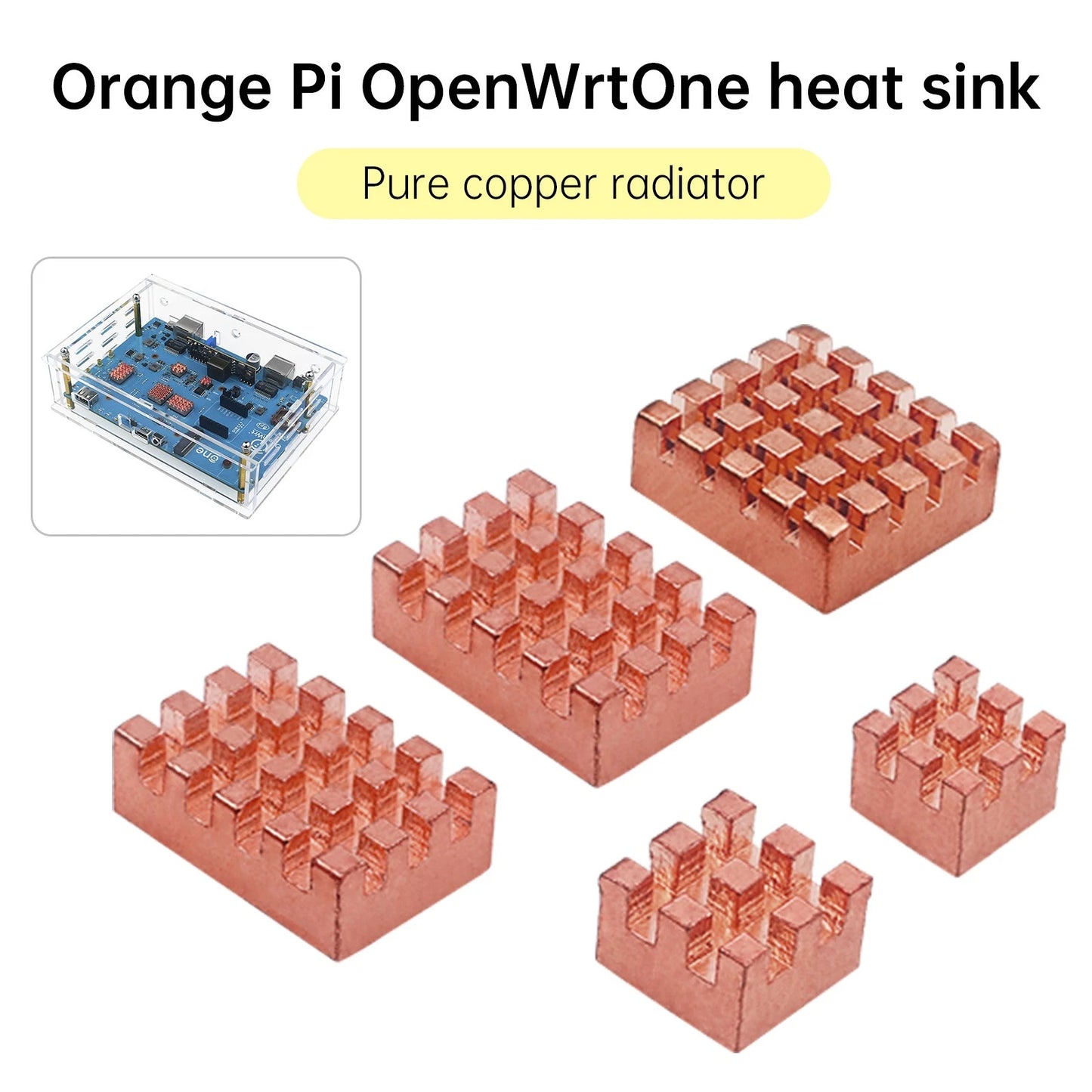 Copper Heat Sink for Banana Pi OpenWrt (2015–2023)
