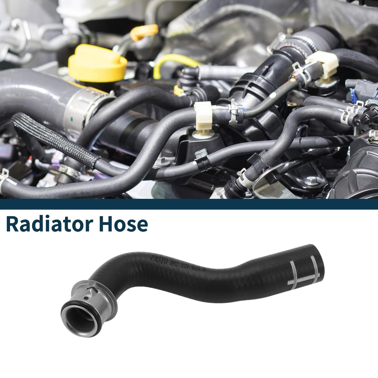 Radiator Hose for Porsche Boxster (2017–2019) No. 982121625B Rubber