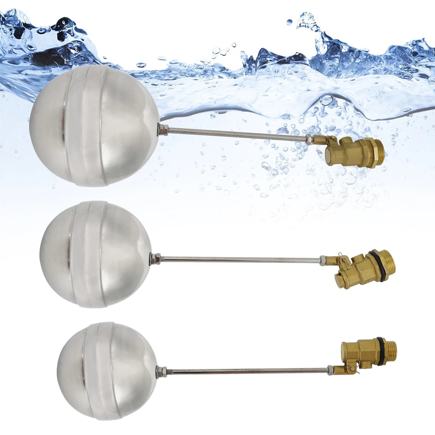 Float Ball Valve for Stainless Steel Water Sensor (1/2"-1" Male Thread)