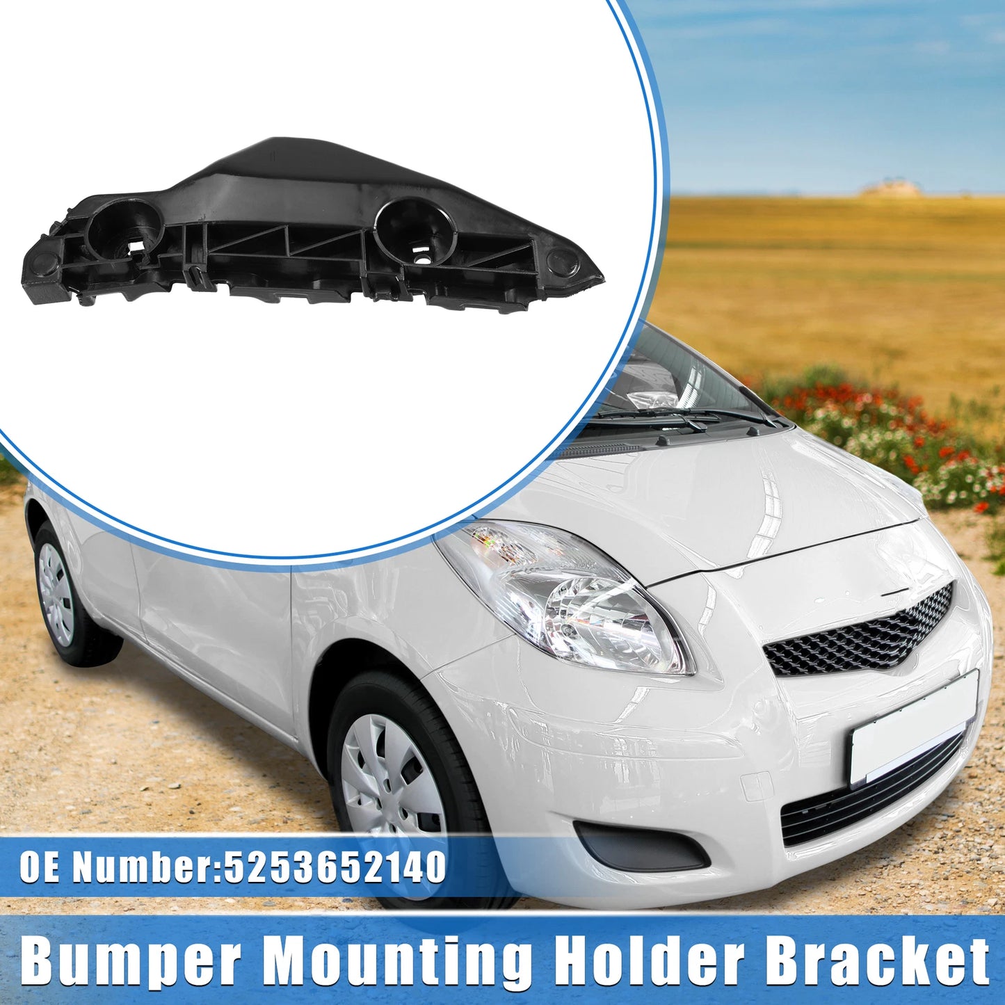 Left Bumper Mounting Support Bracket for Toyota Yaris (2007–2012) No.5253652140