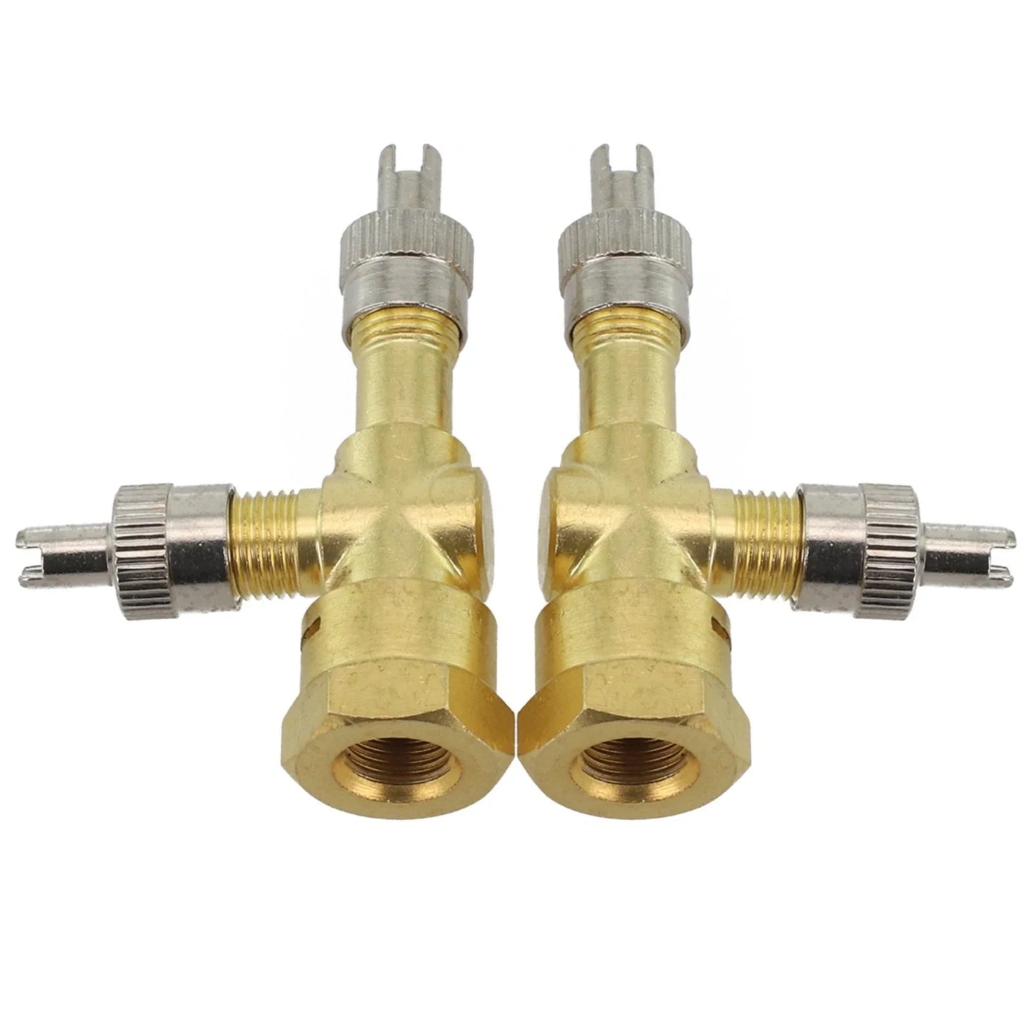TPMS Valve Tee Adapter / Pack of 2 / Long lasting for Motorcycles and Cars