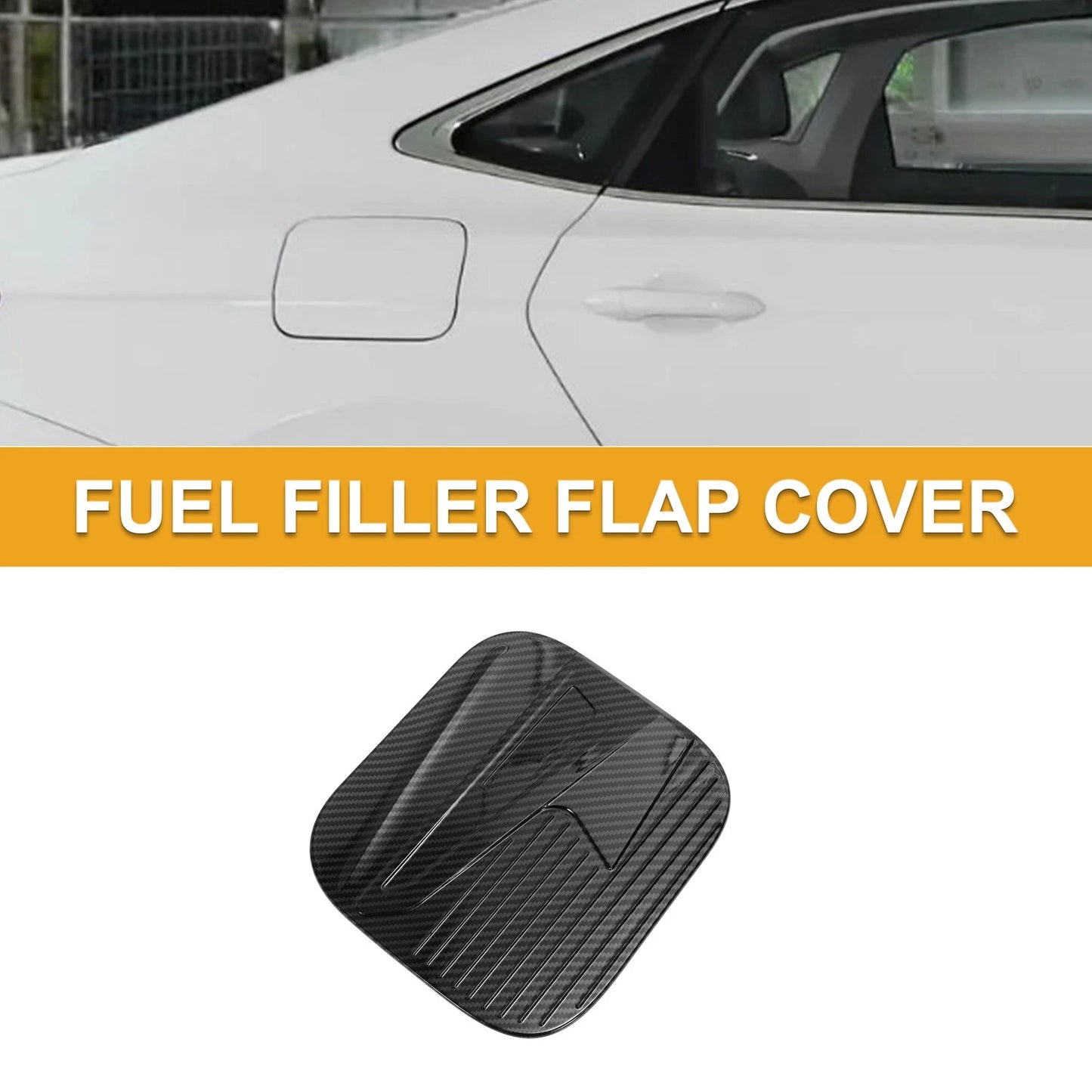 Fuel Tank Door Cap for Nissan Altima (2019–2025) Carbon Fiber Black