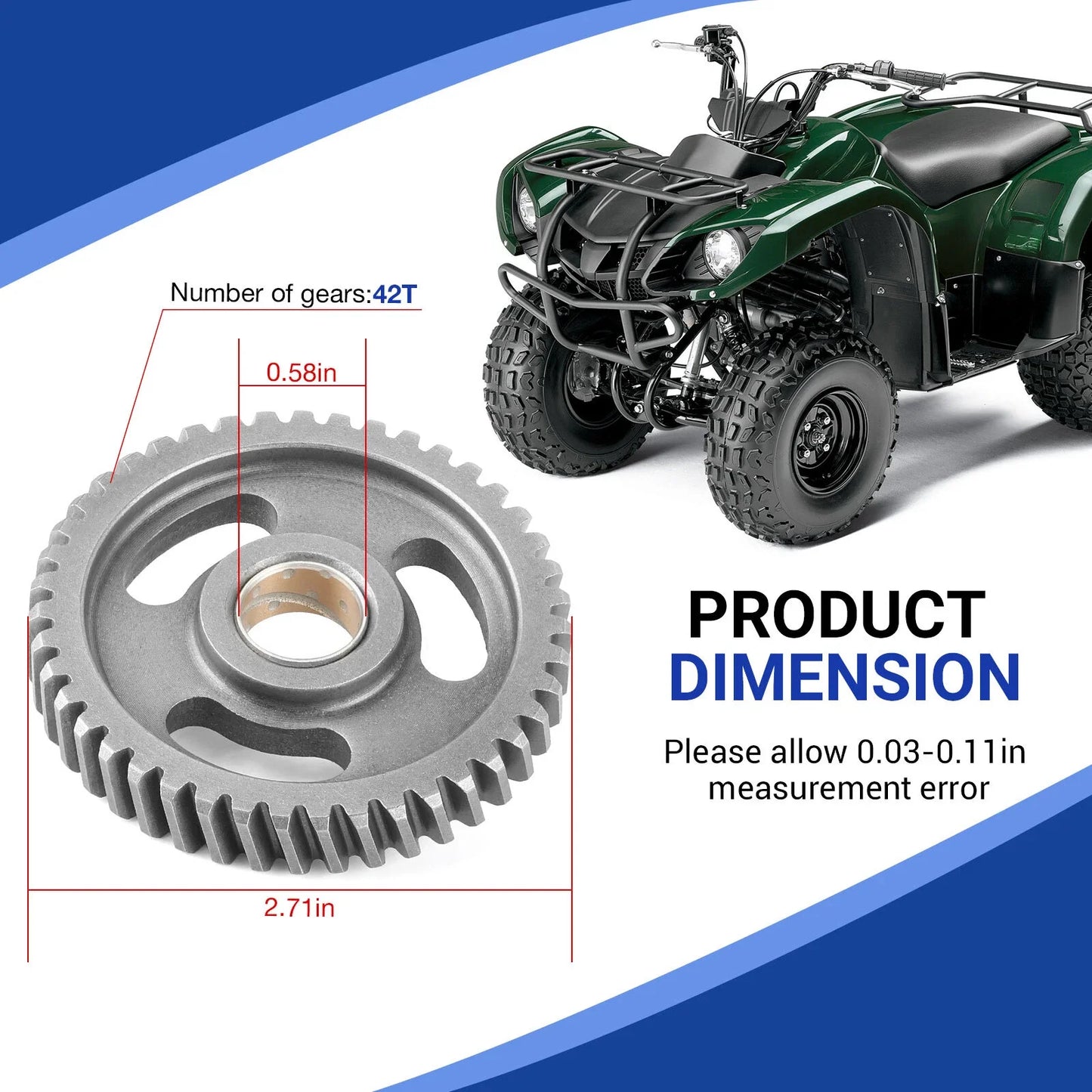 Transmission Primary Driven Gear for Yamaha Breeze Grizzly 125 (2000–2009)
