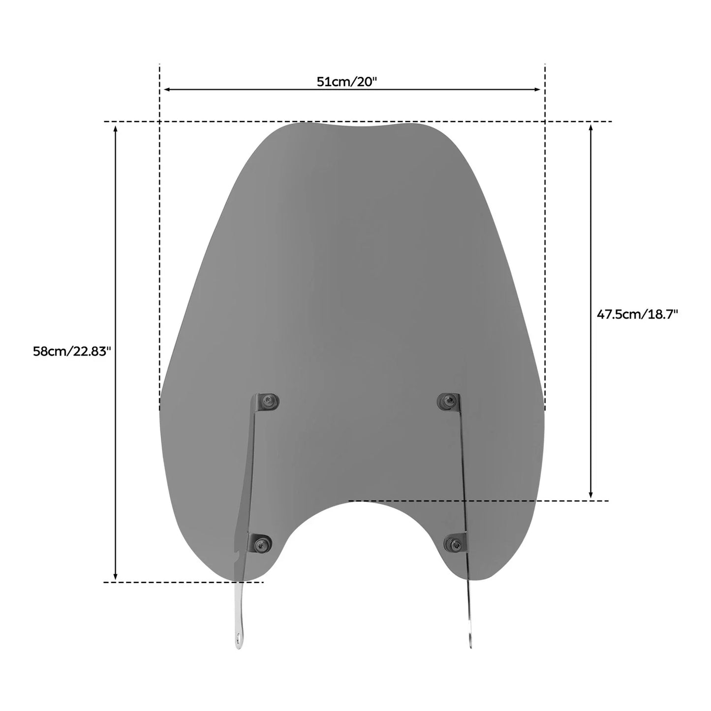 Windshield Bracket & 49mm Clamps for Harley Street Bob FXBB FXBBS (2018-2025)