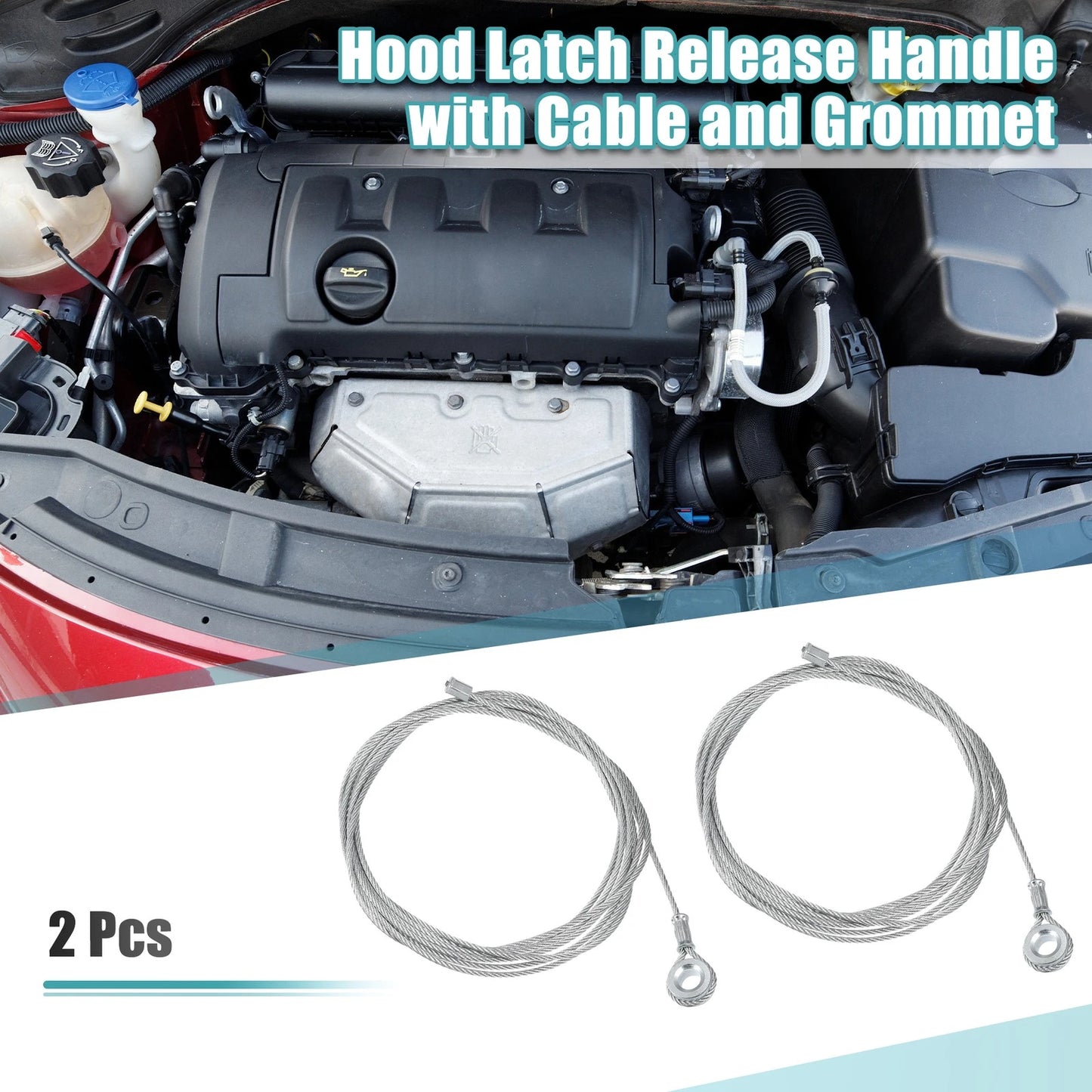 2 Pcs Rear Ramp Door Cable for Enclosed Trailer (Silver Tone)