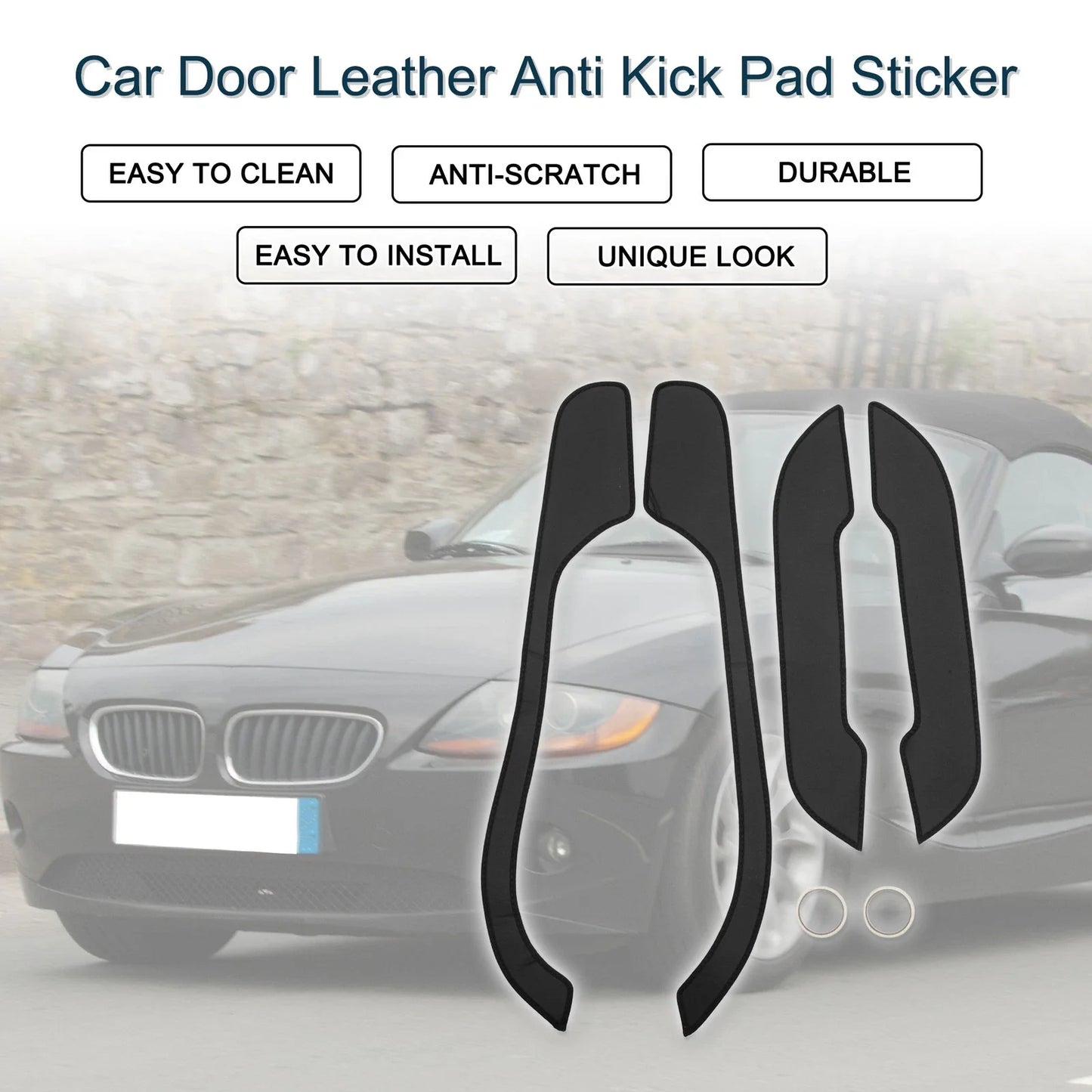 Leather Anti Kick Pad Sticker for BMW Z4 (2017-2024)