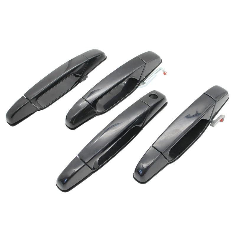 Set of 4 Gloss Black Door Handles for Chevy Tahoe Silverado GMC Yukon (2007–2014)