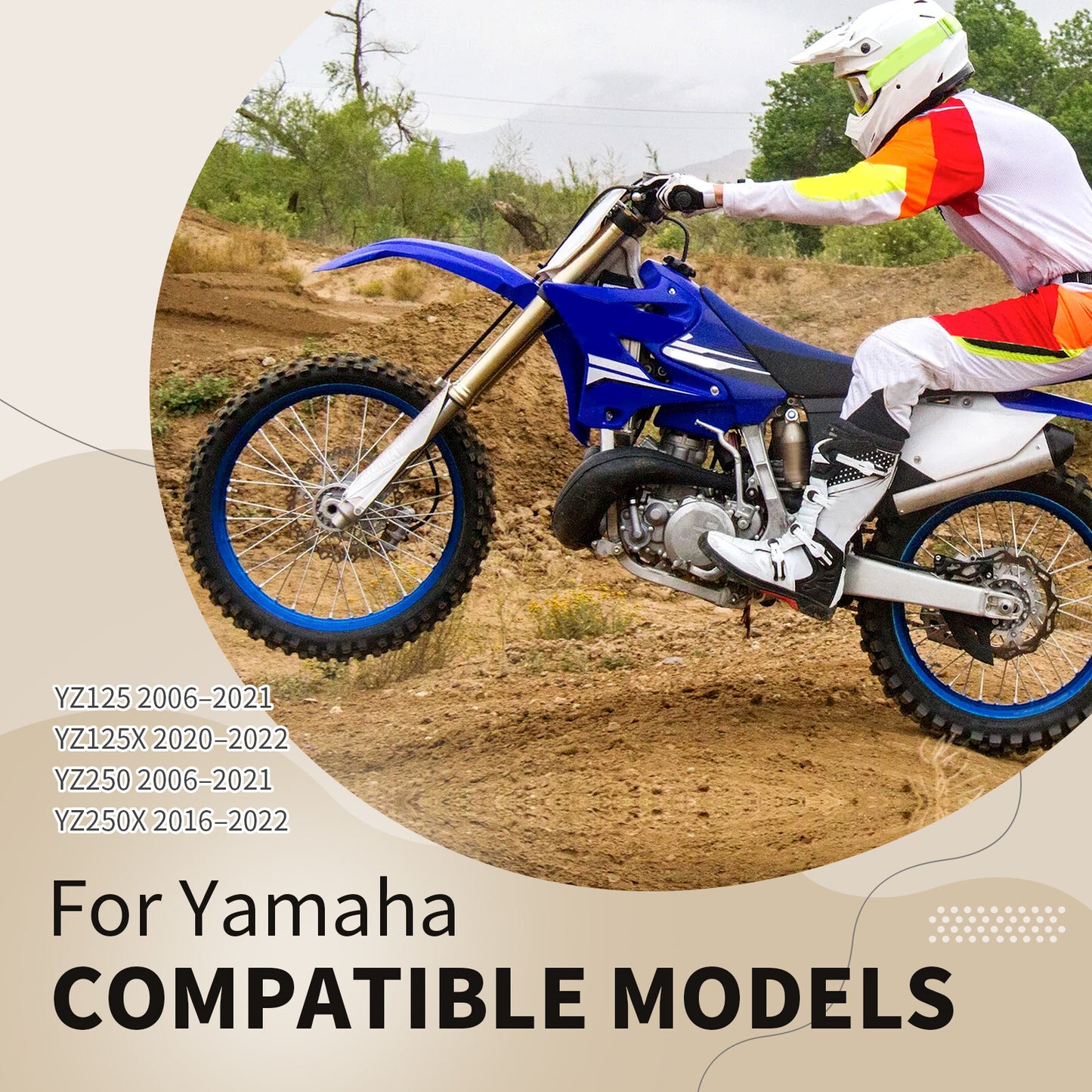 Pair Blue Radiator Louvers for Yamaha YZ125/YZ250 (2006–2022)