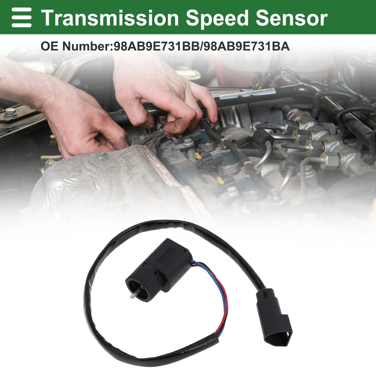 Transmission Speed Sensor for Ford Focus 1.8 TDCi (2005–2012) No. 98AB9E731BB