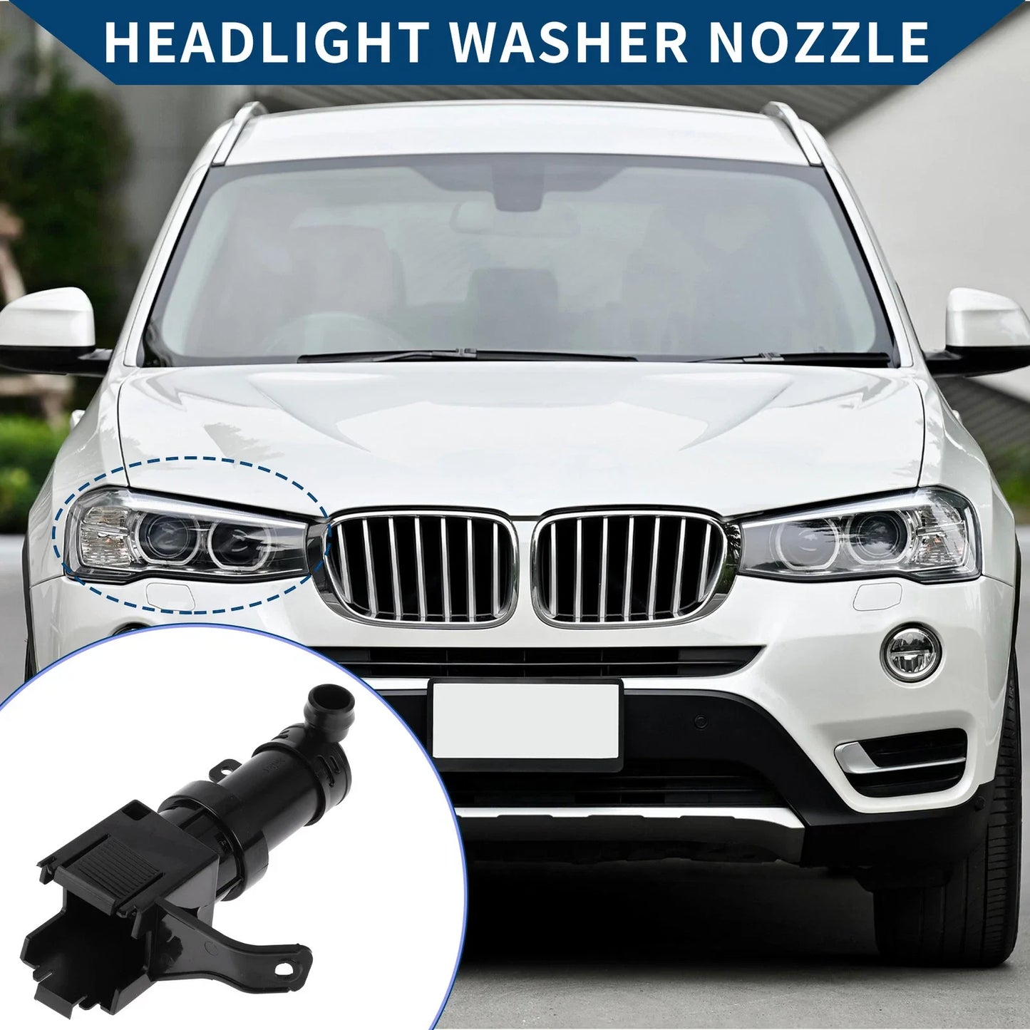 Front Passenger Side Headlight Washer Nozzle for Lexus LS430 (2004-2006)