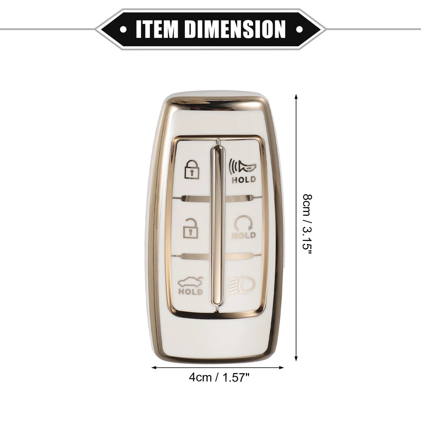 6 x Buttons Key Fob Cover TPU Remote Case for Hyundai ( Specified)