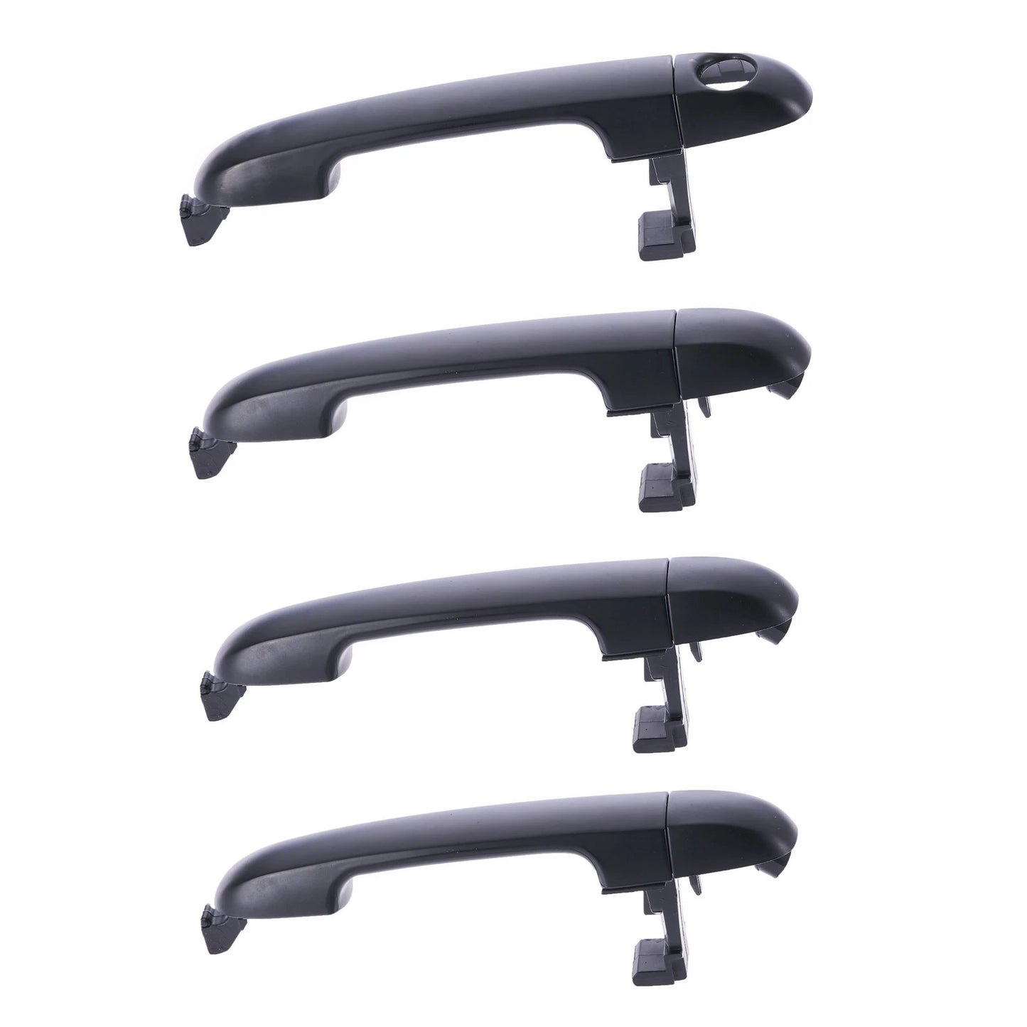 Set of 4 Black Outside Door Handles for Hyundai i30 FD (2007–2012)