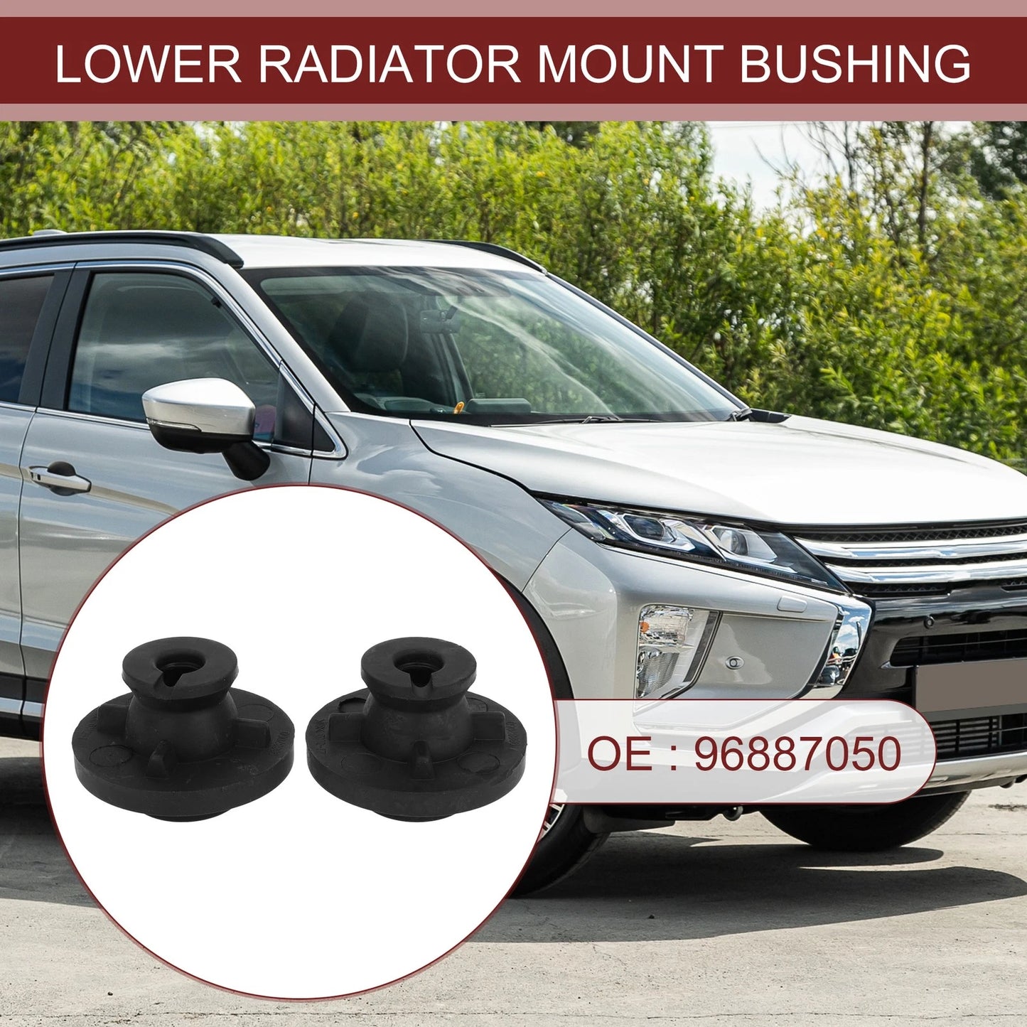 2X Lower Radiator Mount Bushing for Saturn Chevrolet Equinox (No. 96887050)