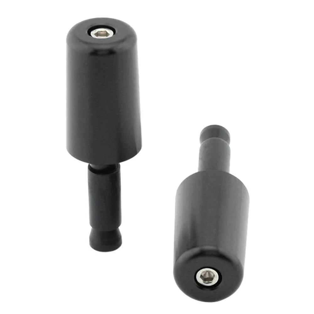 Black Handlebar Hand Grips & End Caps for Universal Motorcycle