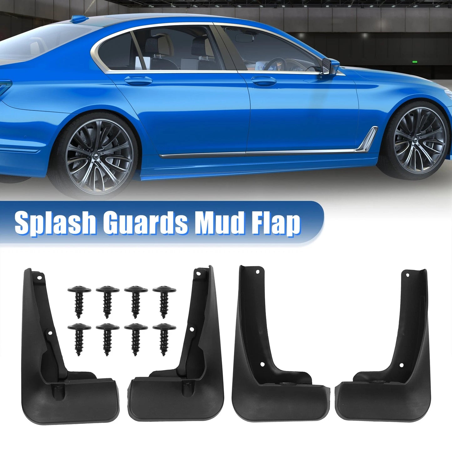 Mudguard Fender Kit for Toyota Highlander (2020–2021) w/ Screw Black