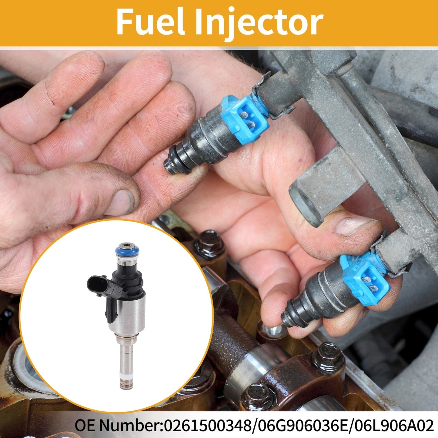 1 Pc Fuel Injector No. 0261500348/06G906036E for Volkswagen Tiguan (2018–2023)