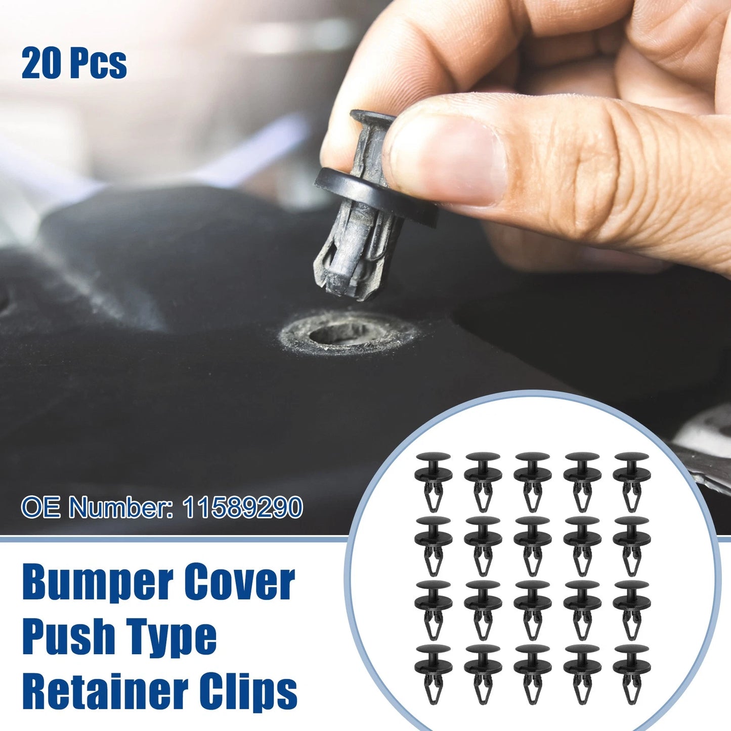 20pcs Bumper Cover Push Type Retainer Clips for Buick Enclave (2008–2017) No.11589290