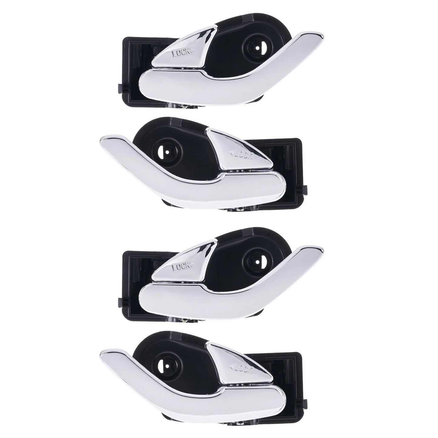 Set of 4 Inner Chrome Door Handles for Ford Escape Mazda Tribute (2001–2006)